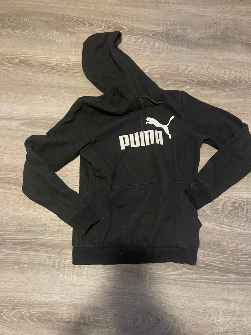 Puma Black Hoodie with White Logo